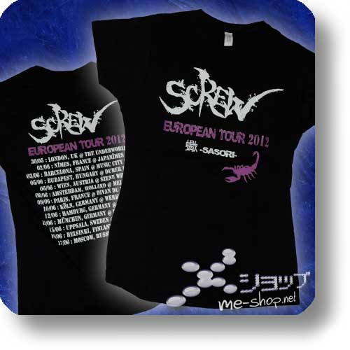 SCREW - EU-Tour 2012 "Sasori" Original Girlie "Logo" Gr. S-0