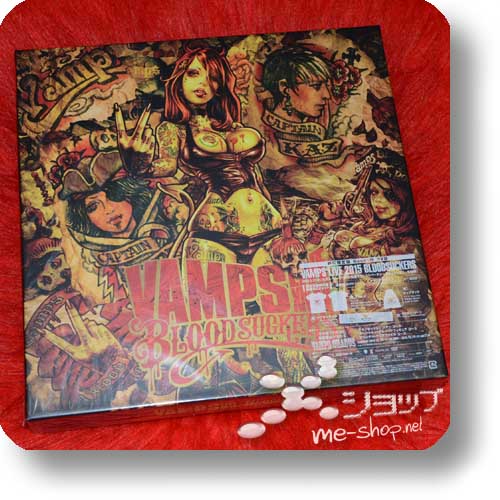 VAMPS - LIVE 2015 BLOODSUCKERS lim.Boxset (CD+Goods) +GEROLLTES PROMOPOSTER!-14344