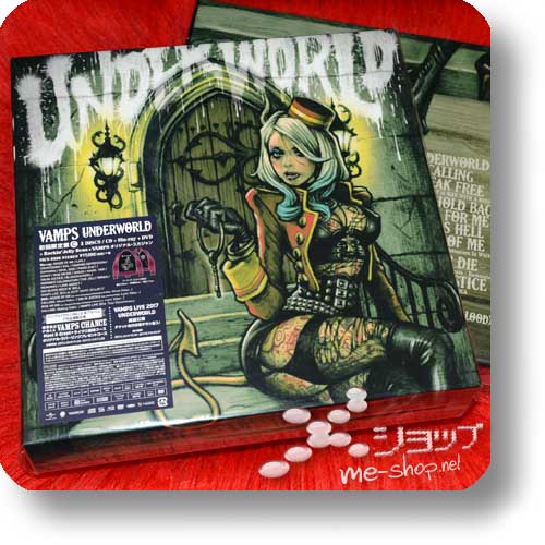 VAMPS - UNDERWORLD lim.C-Type-Boxset (CD+Live-Blu-ray+DVD+Goods)+Bonus-Promoposter!-0