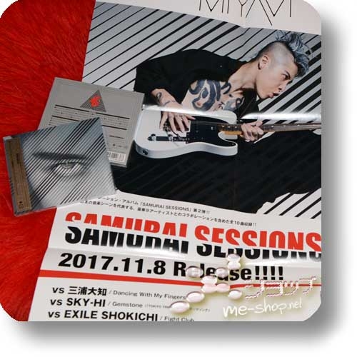 MIYAVI - SAMURAI SESSIONS vol.2 (LIM.CD+DVD / HYDE, EXILE, Che'Nelle, coldrain...)+Bonus-Promoposter!-0