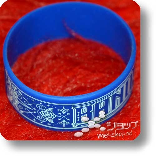 BAND-MAID - Silikon-Armband blau/weiß (rubber wristband / bracelet, orig.Tourmerchandise) (Re!cycle)-27980